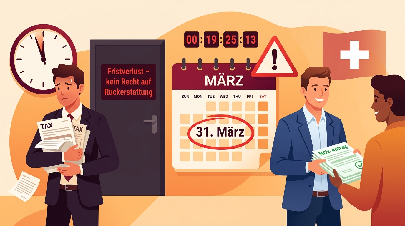 Fristen Quellensteuer NOV Steuererklärung ausfüllen lassen